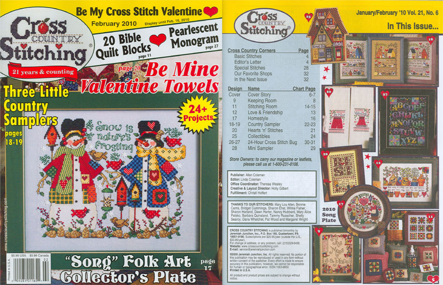 십자수잡지 CROSS COUNTRY STITCHING-2010 FEBRUARY