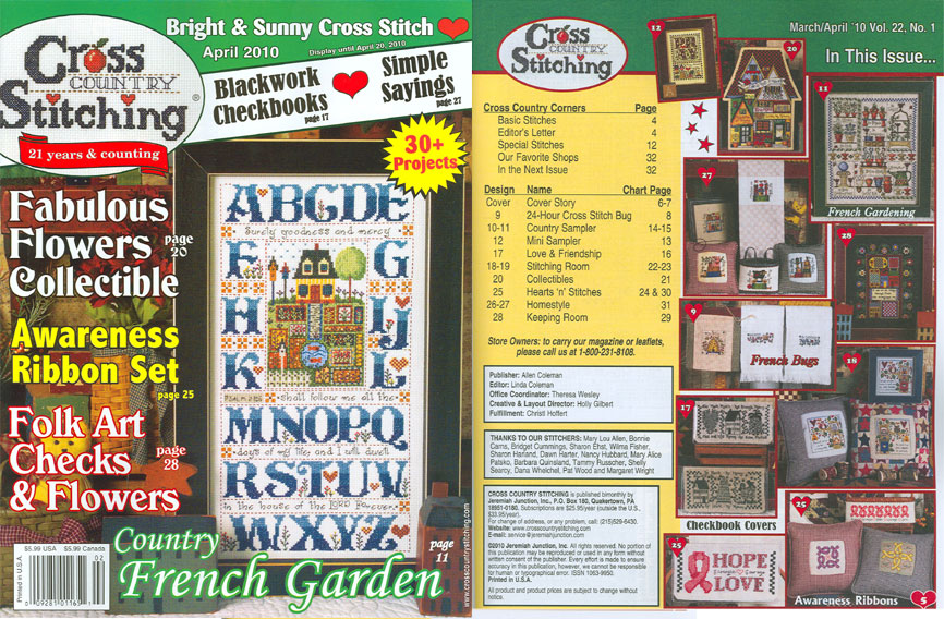 십자수잡지 CROSS COUNTRY STITCHING-2010 APRIL