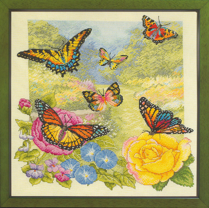 외국 십자수패키지 Bucilla/BUTTERFLY GARDEN-45438