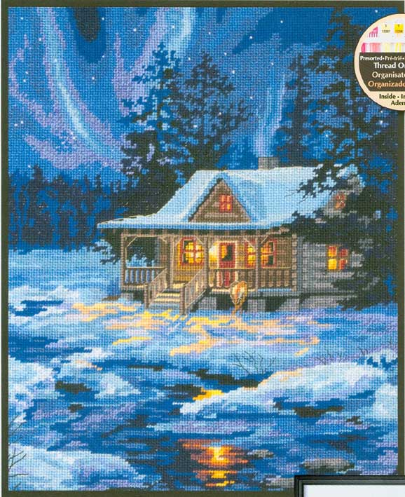 Dimensions TAPESTRY(니들포인트패키지) WINTER SKY CABIN(면실)-71-20072