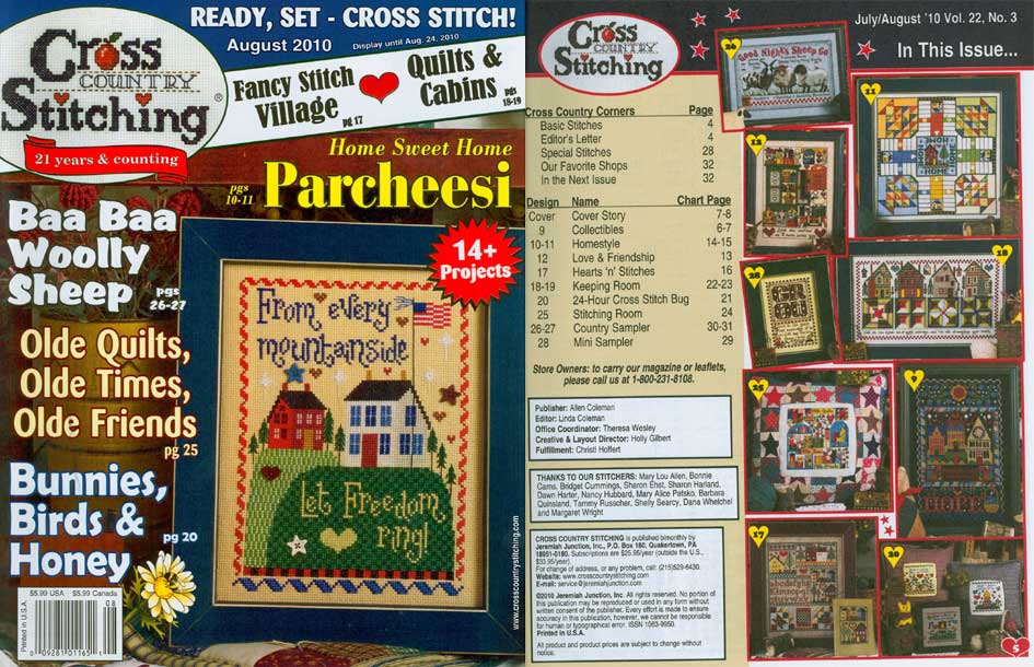 십자수잡지 CROSS COUNTRY STITCHING-2010 AUGUST