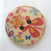 꽃문양 우드단추(대)-15189-03