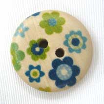 꽃문양 우드단추(대)-15191-05