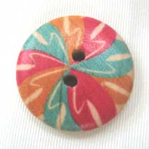 꽃문양 우드단추(대)-15192-06