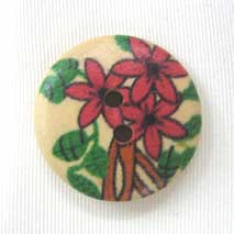 꽃문양 우드단추(대)-15194-08