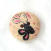 꽃문양 우드단추(소)-15199-13