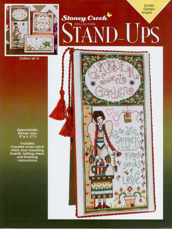 십자수도안책 Stoney/ Stand-Ups 세트(도안, 하드보드, 부직포 포함) GARDEN ANGELS-SU060
