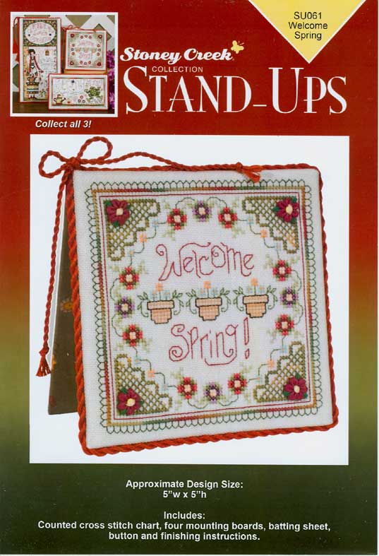 십자수도안책 Stoney/ Stand-Ups 세트(도안, 하드보드, 부직포 포함) WELCOME SPRING-SU061