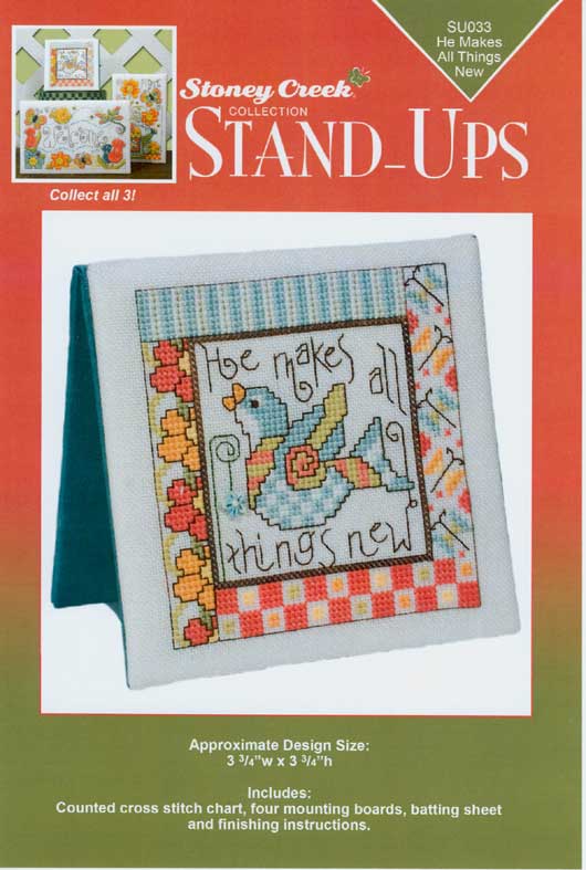 십자수도안책 Stoney/ Stand-Ups 세트(도안, 하드보드, 부직포 포함) HE MAKES ALL THINGS NEW-SU033