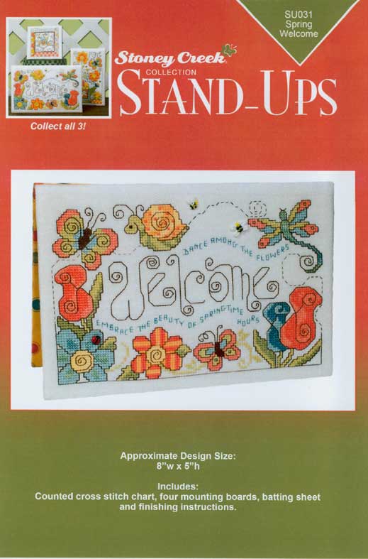 십자수도안책 Stoney/ Stand-Ups 세트(도안, 하드보드, 부직포 포함) SPRING WELCOME-SU031