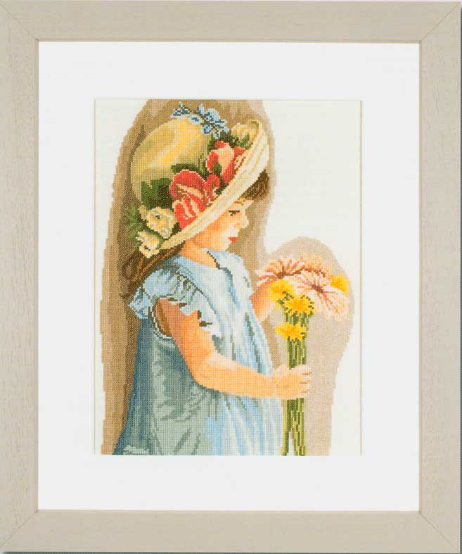 외국 십자수패키지 Lanarte/GIRL WITH THE FLOWERED HAT-35122