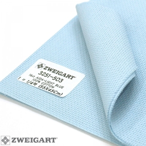 쯔바이 자수원단 16카운트-AIDA-LIGHT BLUE/3251-503