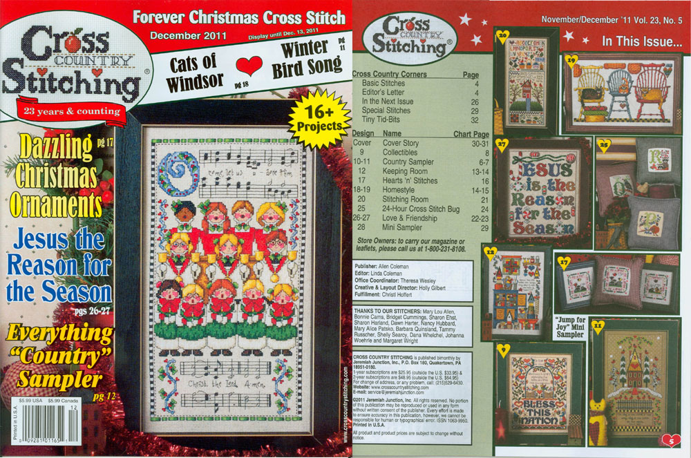 십자수잡지 CROSS COUNTRY STITCHING-2011 DECEMBER