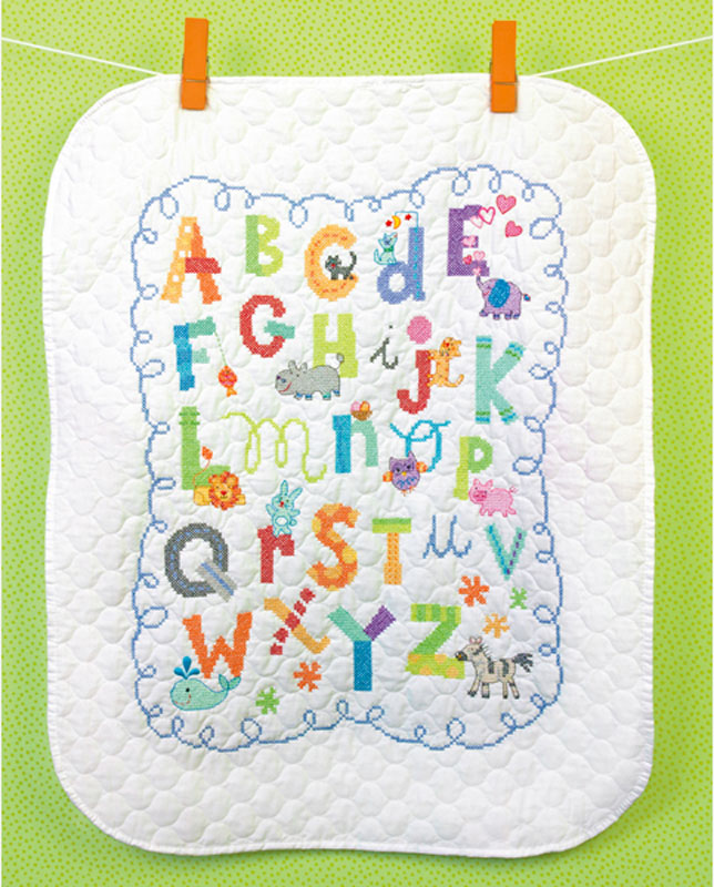 외국 십자수패키지 Dimensions/ 아기이불 ALPHABET QUILT-70-73696