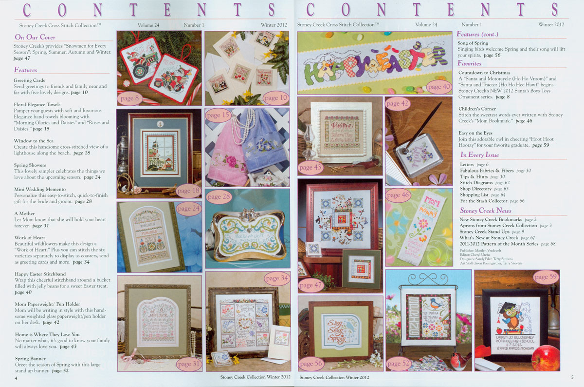 십자수잡지 STONEY CREEK-WINTER 2012