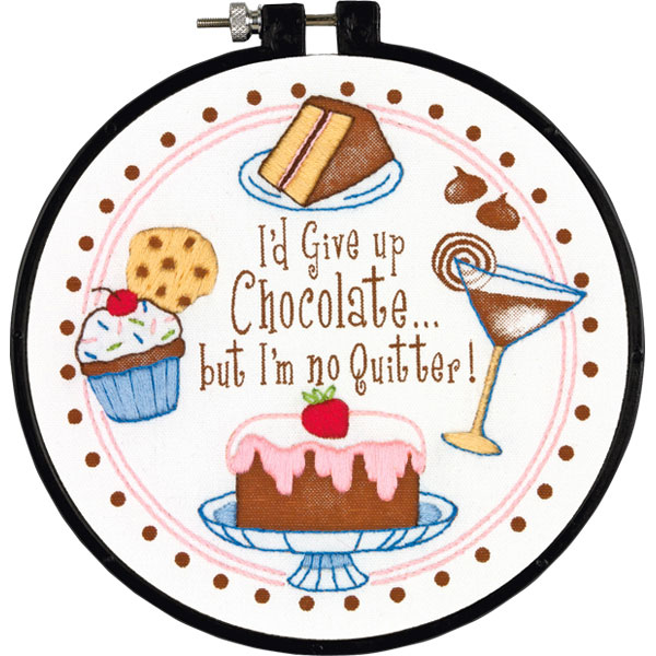 Dimensions 프랑스자수패키지/ 후프 I&rsquo;m No Quitter-72-73703