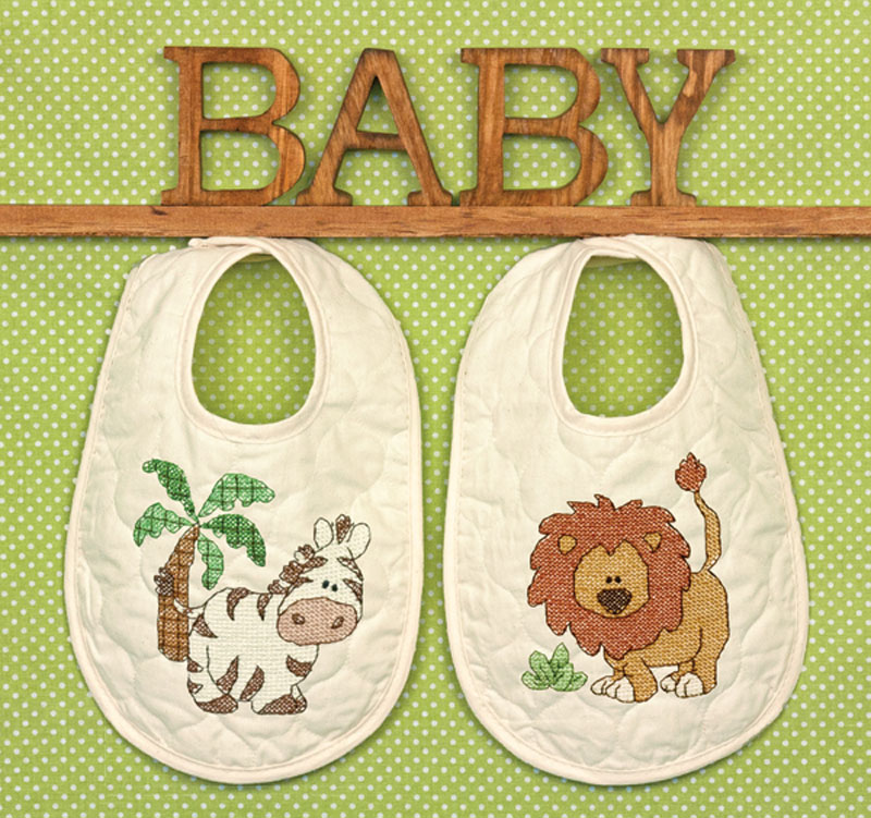 외국 십자수패키지 Dimensions/ 턱받이 KIMBA BIBS (NATURAL원단)-70-73881