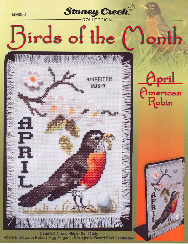 십자수도안책 Stoney/ BIRDS OF THE MONTH APRIL-BM002