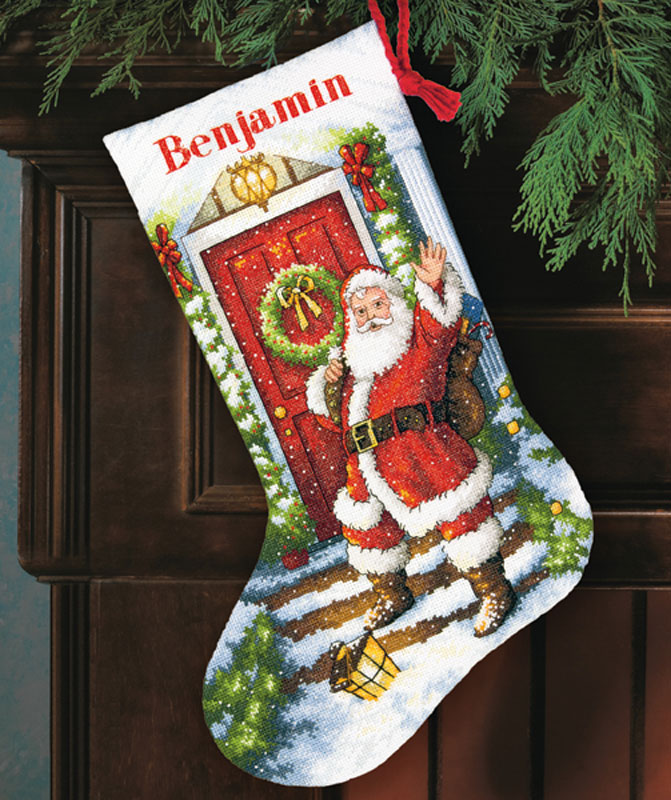 외국 십자수패키지 Dimensions Gold/ 양말 WELCOME SANTA STOCKING-70-08901