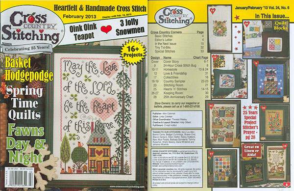 십자수잡지 CROSS COUNTRY STITCHING-2013 FEBRUARY