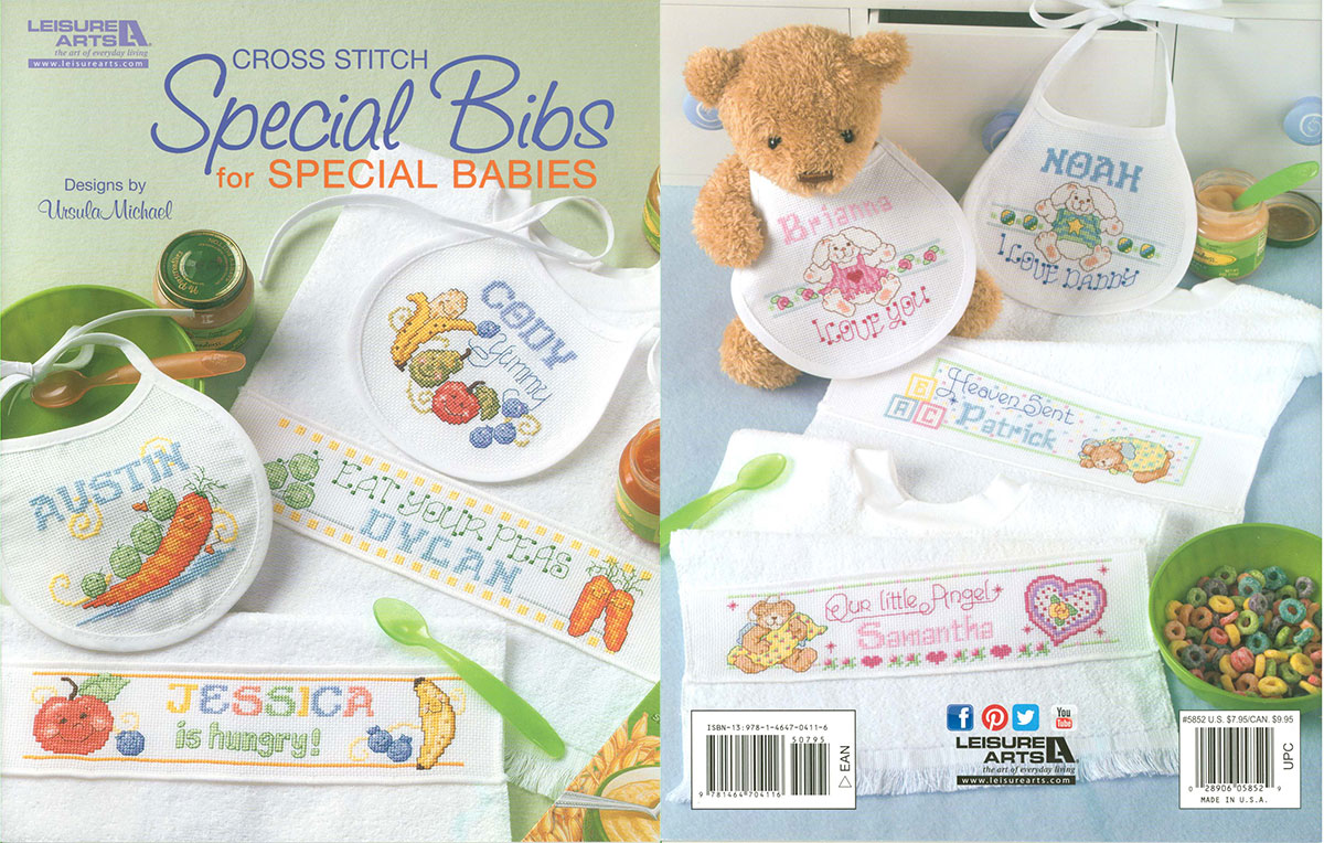 십자수도안책 Leisure Arts/ SPECIAL BIBS FOR SPECILA BABIES-5852