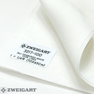 쯔바이 자수원단 36카운트-EDINBURGH-WHITE/3217-100