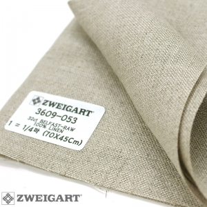 쯔바이 자수원단 32카운트-BELFAST-RAW/3609-053