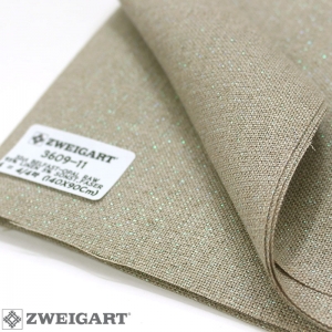 쯔바이 자수원단 32카운트-BELFAST-OPAL반짝이 RAW/3609-11