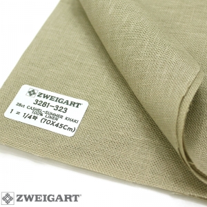 쯔바이 자수원단 28카운트-CASHEL-SUMMER KHAKI/3281-323