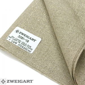 쯔바이 자수원단 28카운트-CASHEL-금빛반짝이 GOLD RAW/3281-18