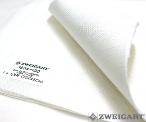 쯔바이 자수원단 25카운트(=10fils)-DUBLIN-WHITE(메디치원단)/3604-100
