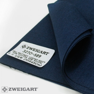 쯔바이 자수원단 28카운트-BRITTNEY LUGANA-NAVY/3270-589
