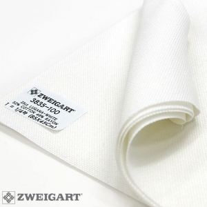 쯔바이 자수원단 25카운트-LUGANA-WHITE/3835-100(170Cm폭)