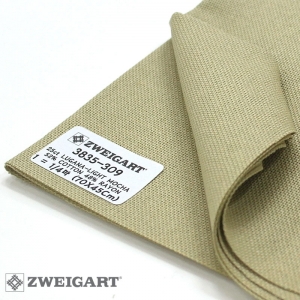 쯔바이 자수원단 25카운트-LUGANA-LIGHT MOCHA/3835-309