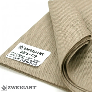 쯔바이 자수원단 25카운트-LUGANA-LIGHT TAUPE/3835-779