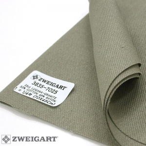쯔바이 자수원단 25카운트-LUGANA-GRANITE/3835-7025