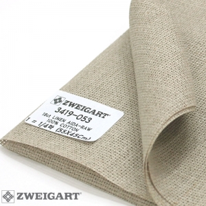 쯔바이 자수원단 18카운트-LINEN AIDA-RAW/3419-053