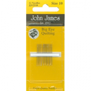 존제임스 퀼트바늘, 퀼팅바늘 Big eye 10호(12개세트)-JJ12510