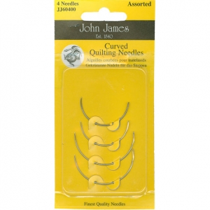 존제임스 퀼트바늘 퀼팅바늘 커브 Quilting Curved(4개세트)-JJ60400