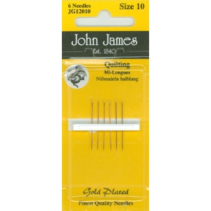 존제임스 퀼트바늘, 퀼팅바늘 Gold 10호 (6개세트)-JG12010(Gold)