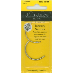 존제임스 십자수바늘 커브바늘 Tapestry Curved 16/18호(2개세트)-JJ22