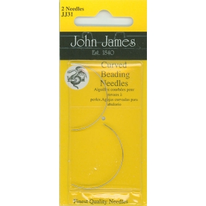 존제임스 구슬바늘 커브바늘 Curved Beading 10호(2개세트)-JJ31