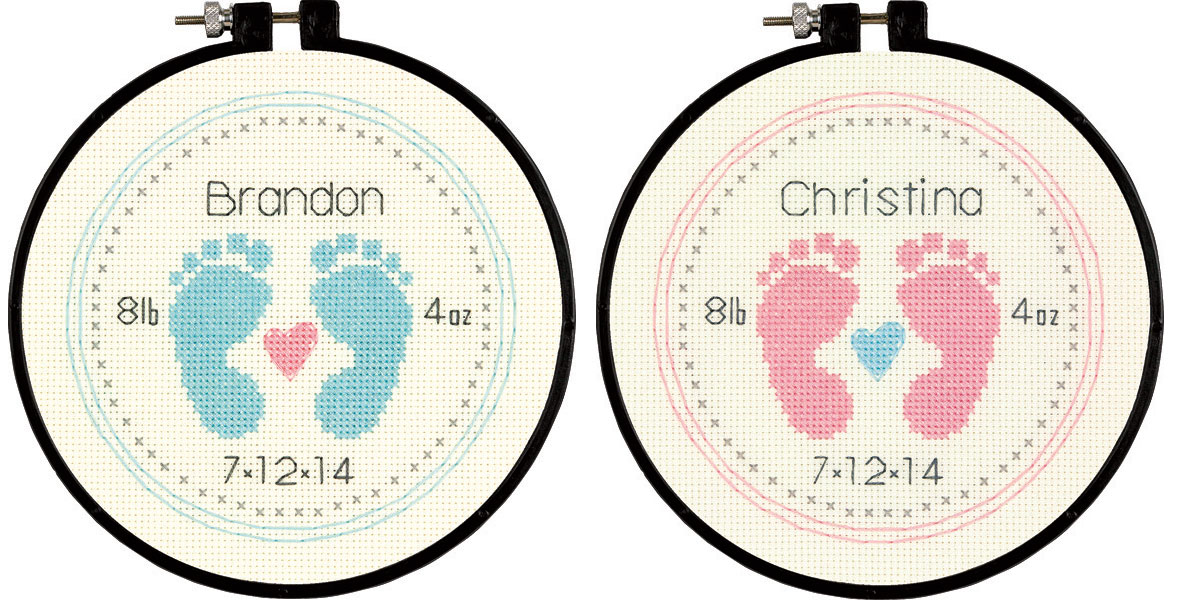 외국 십자수패키지 Dimensions/ 후프 BABY FOOTPRINTS-72-74127