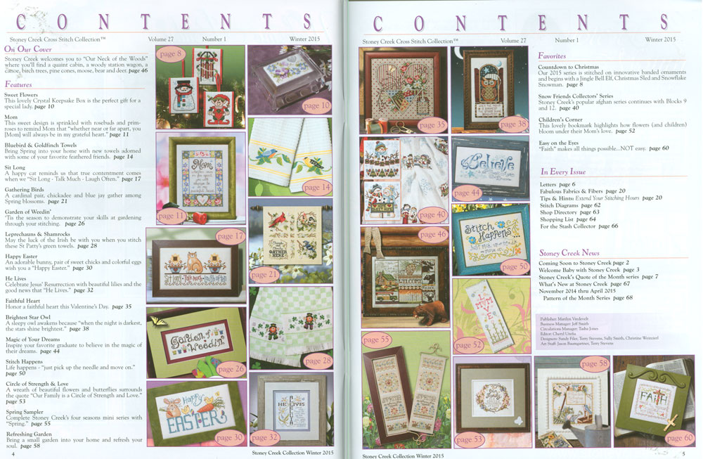 십자수잡지 STONEY CREEK-WINTER 2015