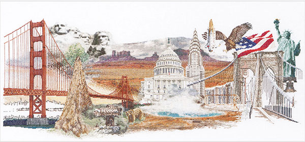 외국 십자수패키지 Thea Gouverneur/ UNITED STATES OF AMERICA(36ct)-TG544