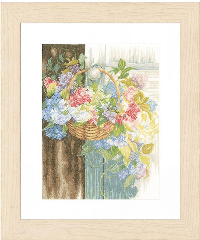 외국 십자수패키지 Lanarte/FLOWER BASKET-0154331(고급케이스)