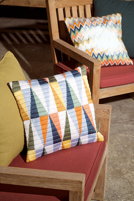 Vervaco/ LONG STITCH 프랑스자수패키지 쿠션 TRIANGLES-0147911