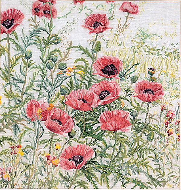외국 십자수패키지 Thea Gouverneur/ PINK POPPIES(16ct)-TG2061A