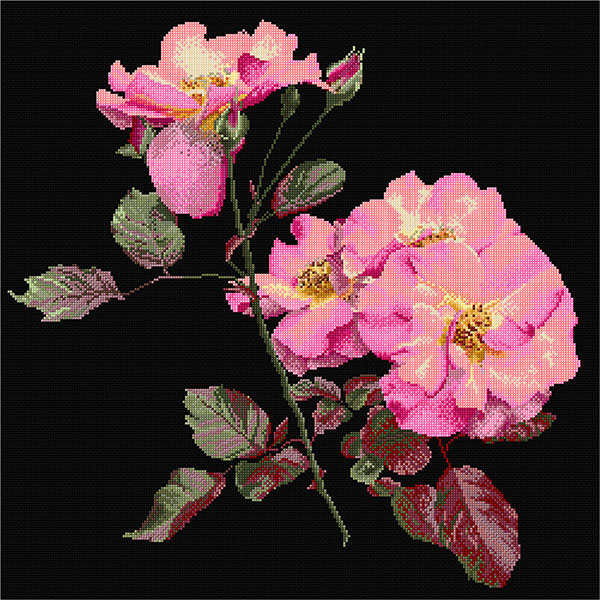 외국 십자수패키지 Thea Gouverneur/ ROSA LEERSUM(18ct-Black)-TG412.05