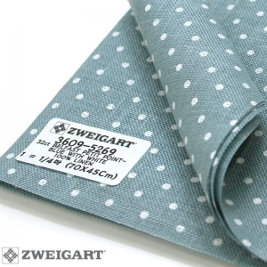 쯔바이 자수원단 32카운트-BELFAST PETIT POINT-BLUE WITH WHITE/3609-5269